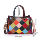 Colorful Random Patchwork Argyle Contrast Color Bag YF-628