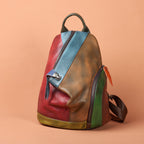 Genuine Leather Fashion Patchwork Handbag Color-Blocked Shoulder Bag YF-5182