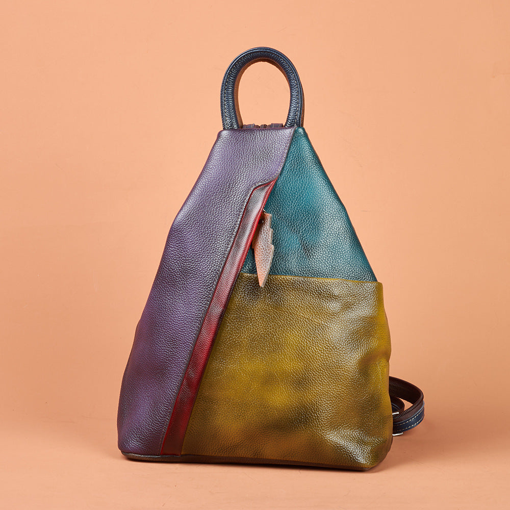 Distressed Leather : Vintage-Style Tote, Shoulder Bag, and Backpack YF-5690