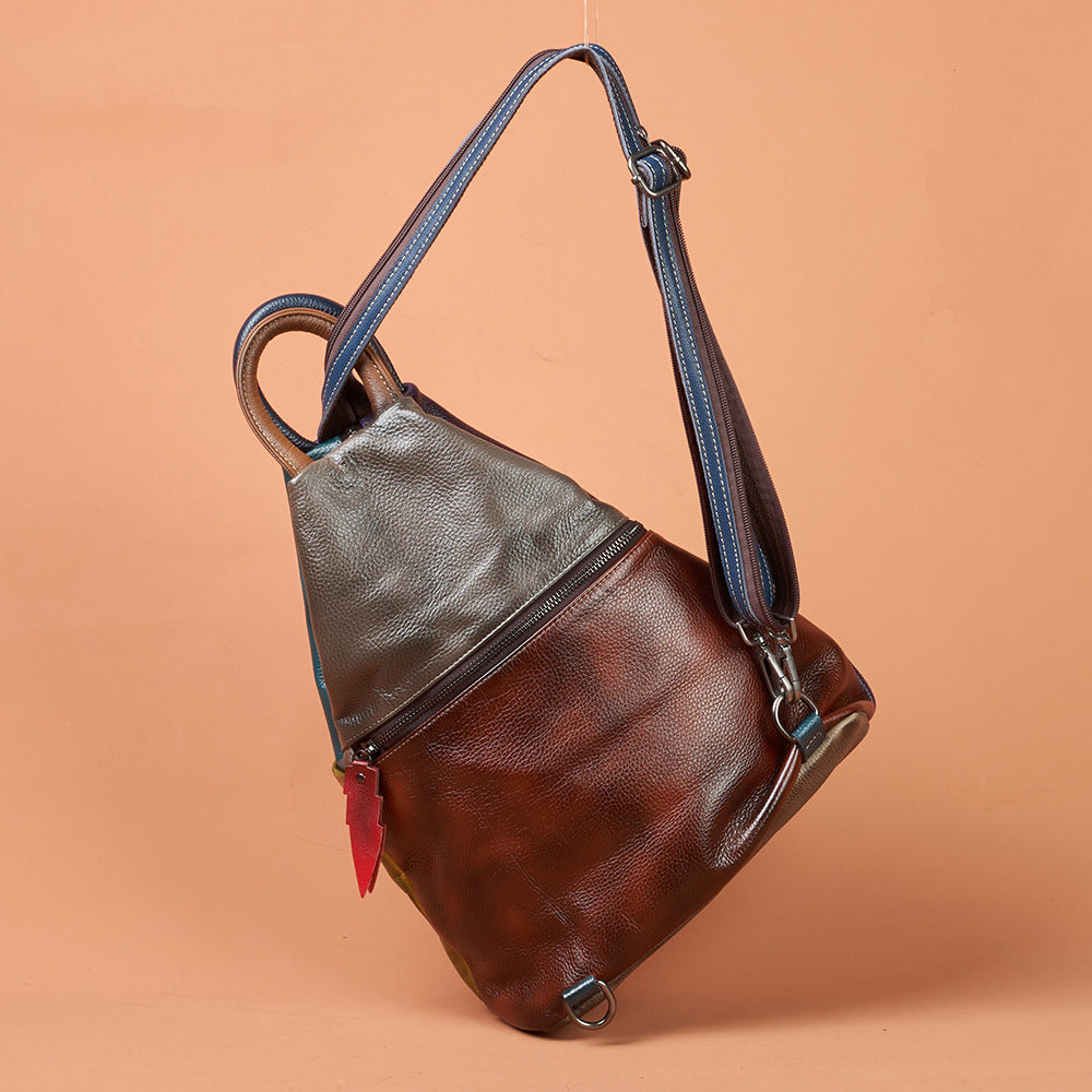Distressed Leather : Vintage-Style Tote, Shoulder Bag, and Backpack YF-5690