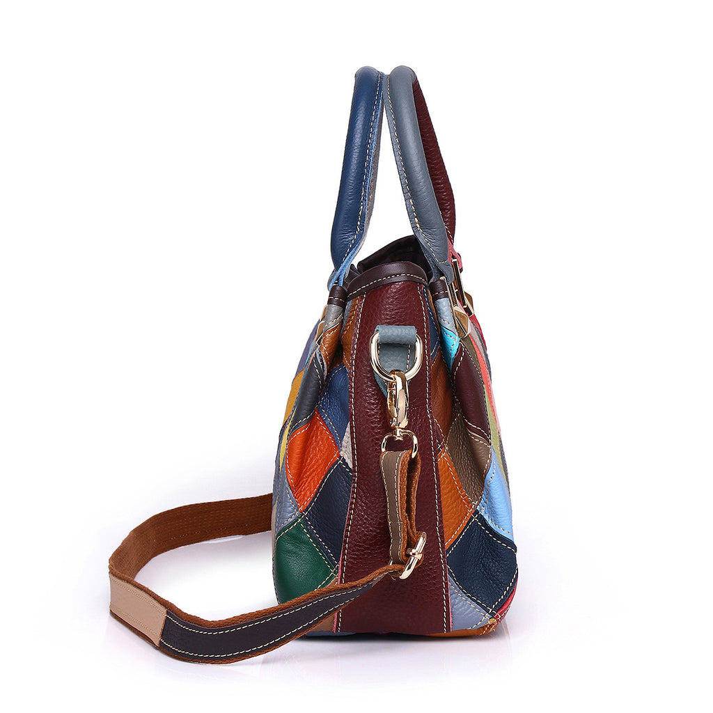 Colorful Random Patchwork Argyle Contrast Color Bag YF-628