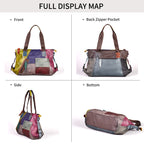 Full-Grain Leather Vintage-Wash Shoulder Bag with Large Capacity YF-8995