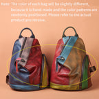 Genuine Leather Fashion Patchwork Handbag Color-Blocked Shoulder Bag YF-5182