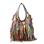Genuine Leather  Handbag Colorful Fringe Unique Design Shoulder Bag  YF-588C