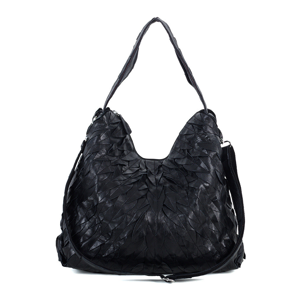 Genuine Leather Colorful Sheepskin Crossbody Tote Bag YF-801