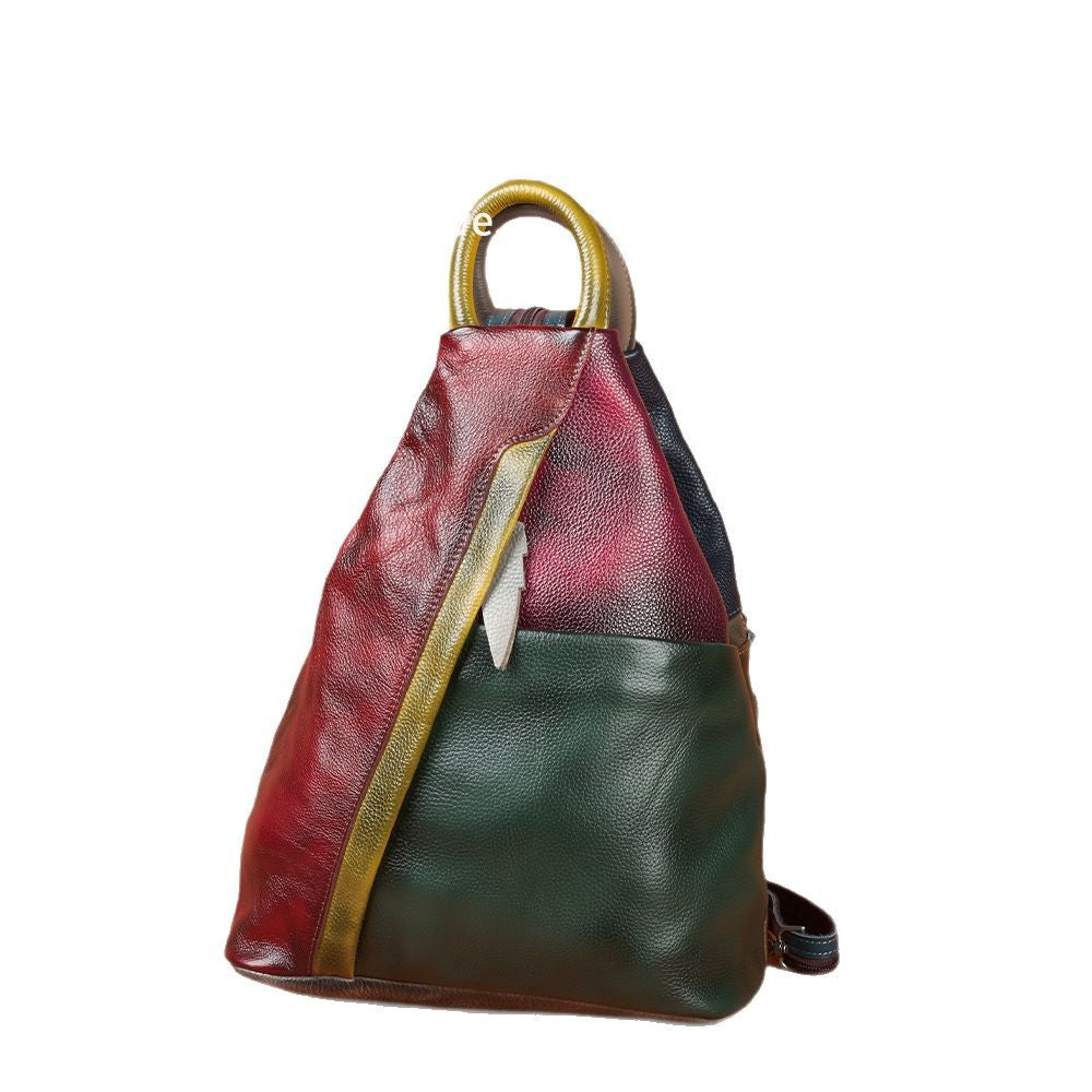 Distressed Leather : Vintage-Style Tote, Shoulder Bag, and Backpack YF-5690