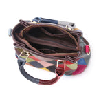 Colorful Random Patchwork Argyle Contrast Color Bag YF-628