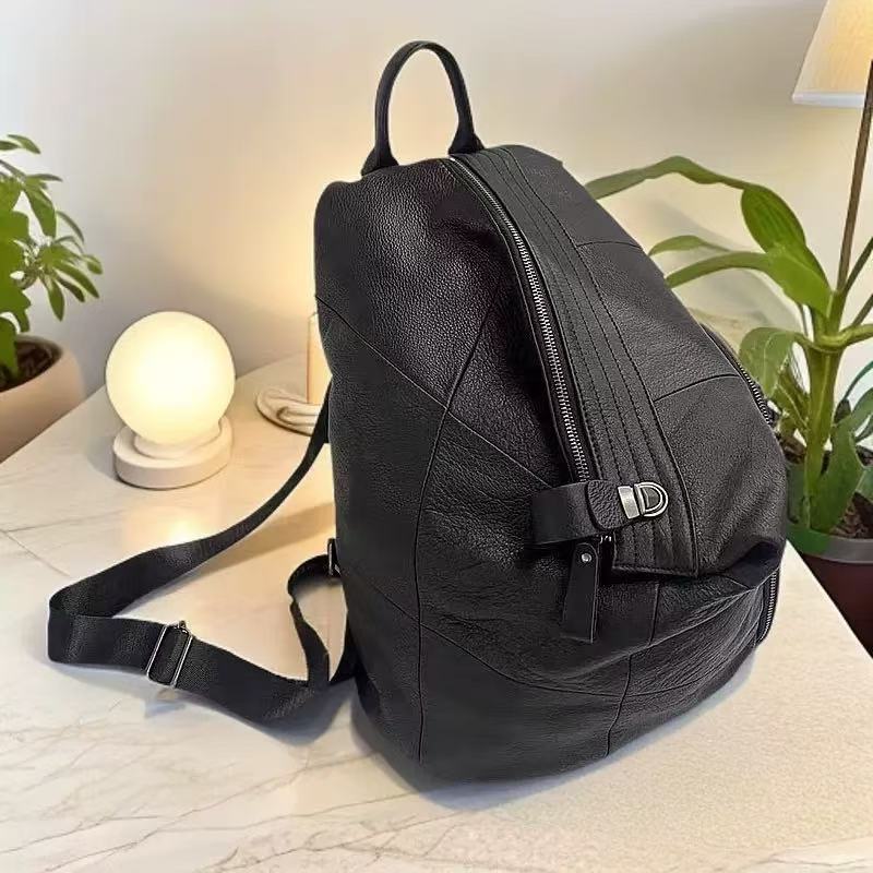 Genuine Leather Fashion Patchwork Handbag Color-Blocked Shoulder Bag YF-5182